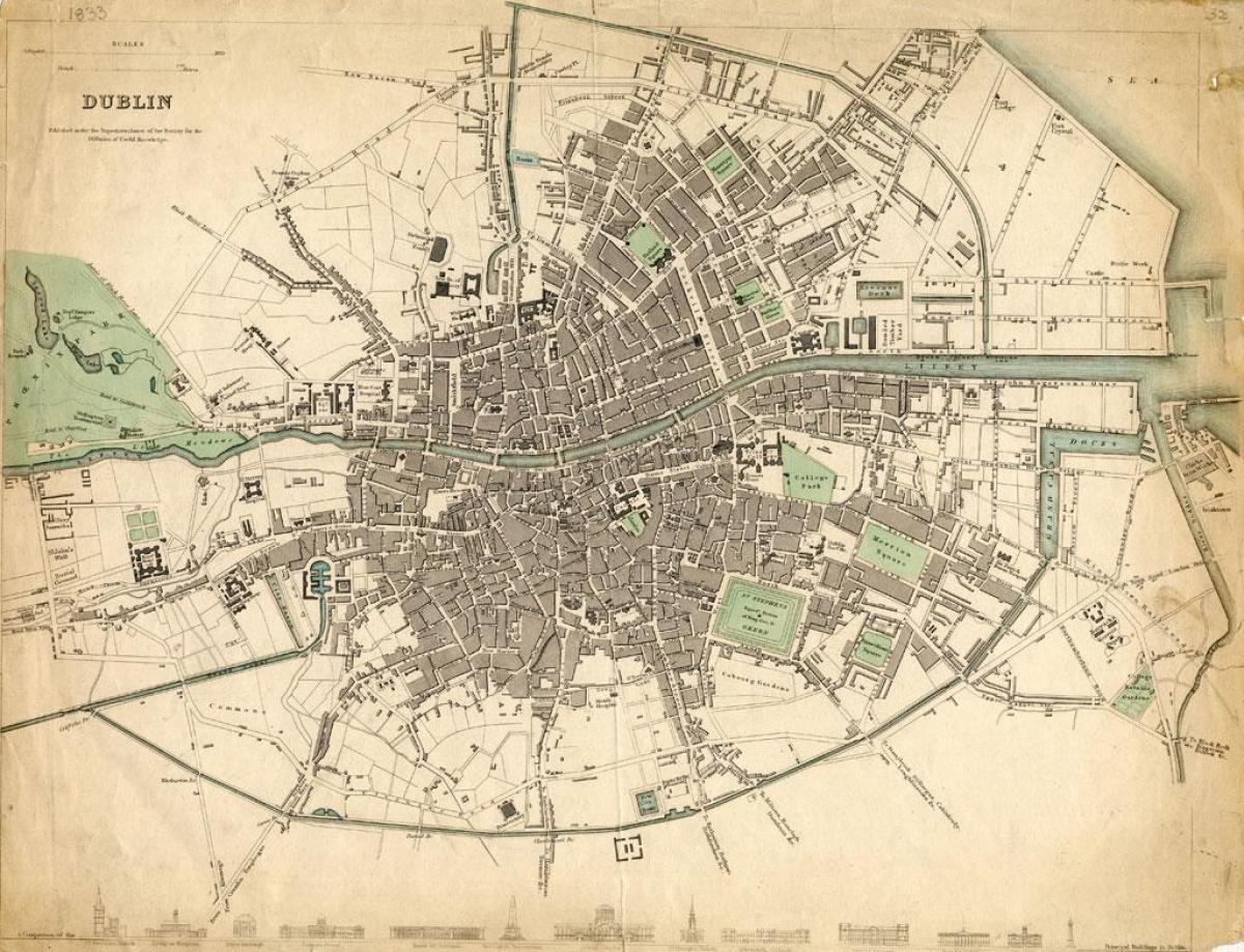 карту Дублина в 1916 году