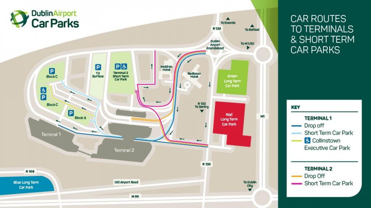 карта Дублин аэропорт терминал 2