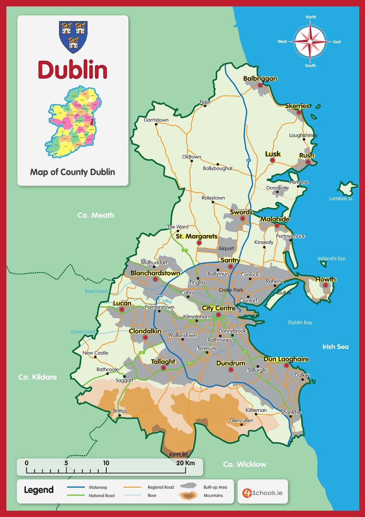 карта Дублин