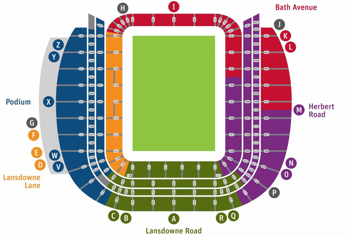 Авива карте стадион сиденья