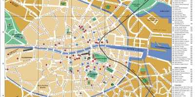 Карта центра города Дублин
