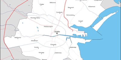 Карта окрестностей Дублина
