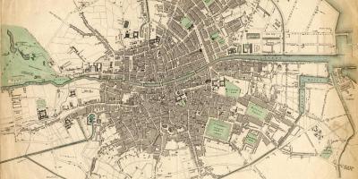 Карту Дублина в 1916 году