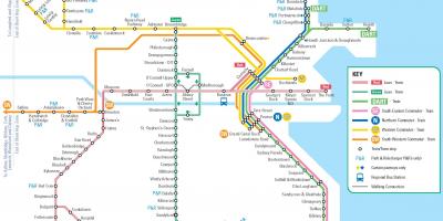 Карта Дарт станций Дублин
